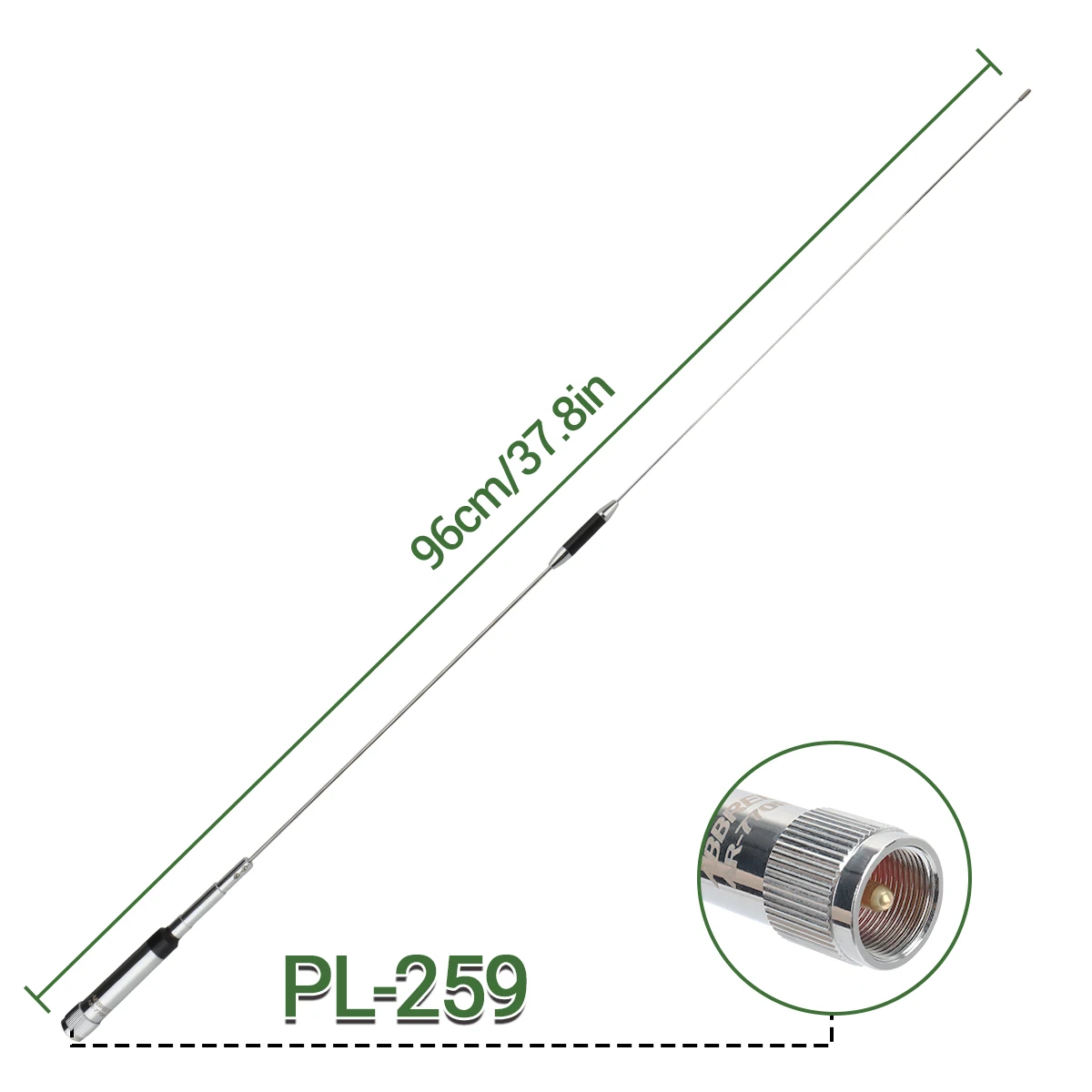 ABBREE AR-770R antena móvil antena de doble banda 144/430MHz para AR-M70 BJ-218 BJ-318 Radioaficionado Walkie Talkie Radio de coche - imagen 2