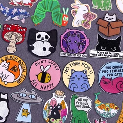 Parche bordado termoadhesivo para ropa con frases de animales