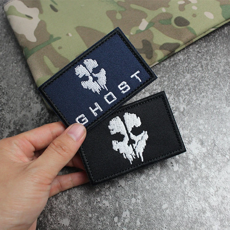 Call of Duty Ghost Mask Embroidery Patch Skull Tactical Badge Backpack Cloth Sticker DIY Decorative Armband Decorate - imagen 5