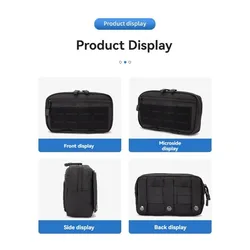 Riñonera táctica MOLLE compacta con porta móvil exterior