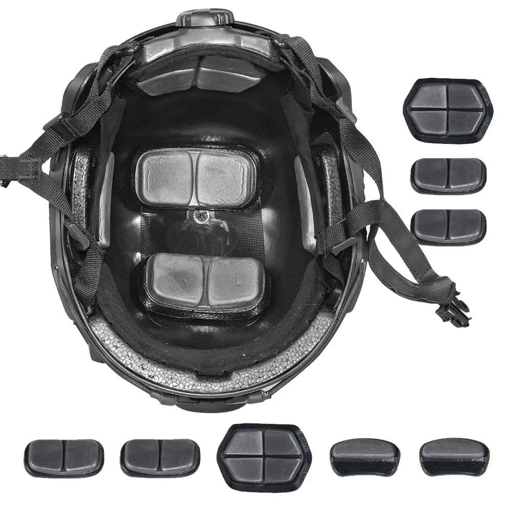 BOOIU-casco táctico rápido de gran tamaño, ABS, pistola de aire para exteriores, equipo de protección CS, cascos antidisturbios, casco protector para montar - imagen 4