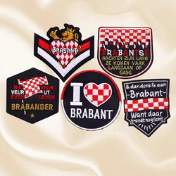 5 unids/set nuevo estilo holandés Brabant carnaval parche planchado para ropa apliques Brabant carnaval parches en ropa insignia
