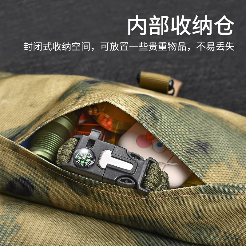 Bolsa de almacenamiento colgante de árbol multifuncional, plegable para acampar al aire libre, vajilla portátil de supervivencia de campo Bushcraft, herramientas de engranaje de bolsillo - imagen 4