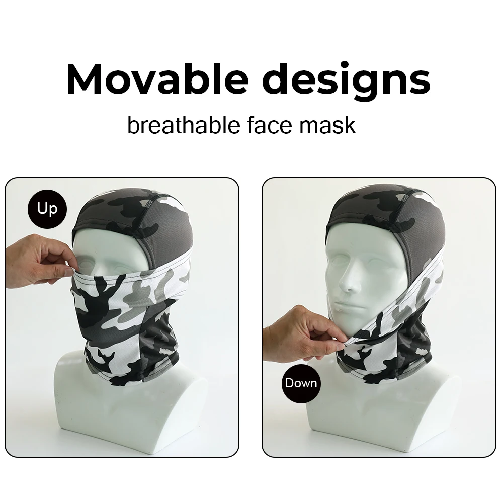 Pasamontañas táctico de ciclismo para hombre, máscara de cara completa para caza, pesca, Airsoft CS Wargame, deporte, bicicleta, casco, forro de camuflaje - imagen 5