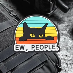 EW PEOPLE Parche moral PVC gato divertido – Táctico