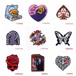 Parche Prajna calavera bordado punk táctico