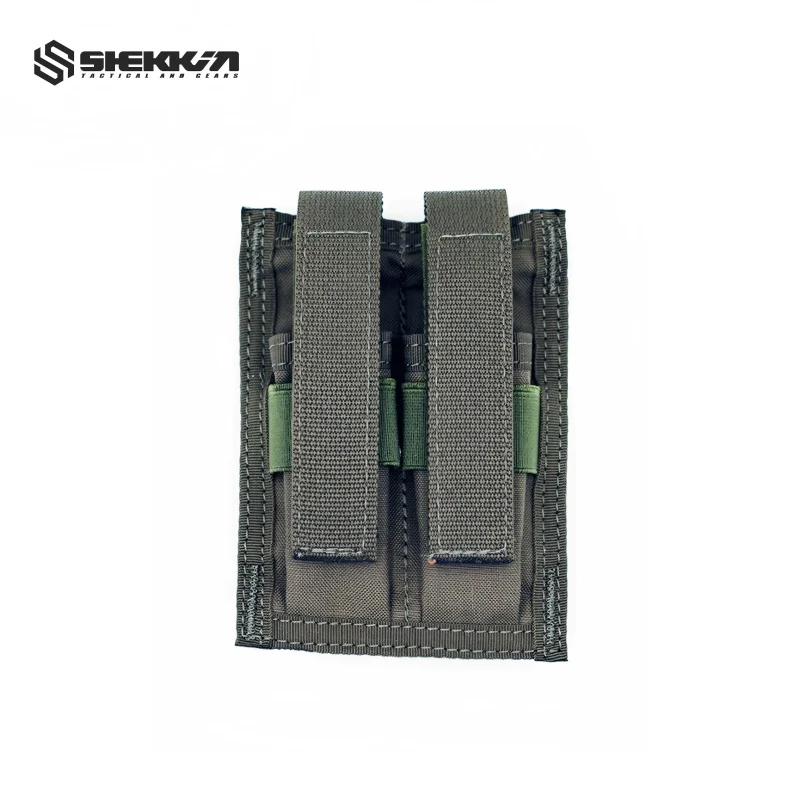Bolsa táctica para cargadores 9 mm MOLLE radio portátil ajustable - imagen 2