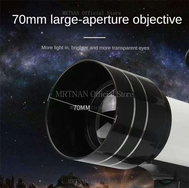 Telescopio astronómico profesional para principiantes, telescopio con cámara Bluetooth, teléfono, Luna, estrellas, 150X - imagen 4