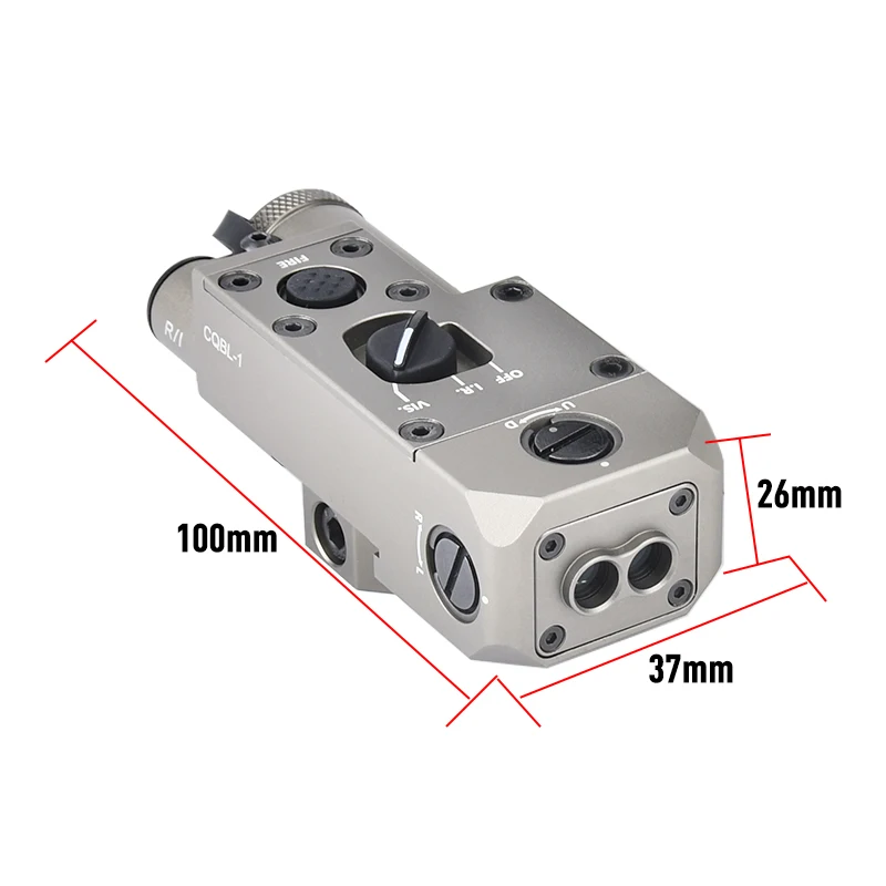 WADSN-Puntero láser de CQBL-1 de Metal, indicador láser rojo, verde y azul, mira IR, arma de caza Airsoft, luz de puntería, compatible con riel Picatinny de 20mm - imagen 3