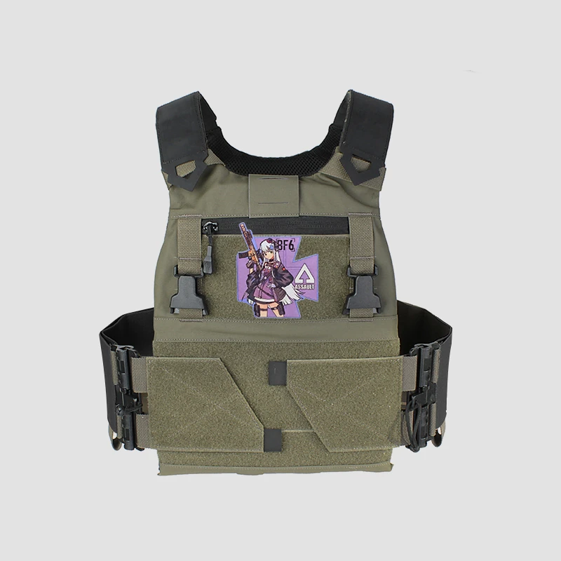 Parche Kaluka de primera línea 416 para niña, soldado de asalto, brazalete táctico con estampado de pistola púrpura para niña, decoración de mochila y ropa - imagen 5