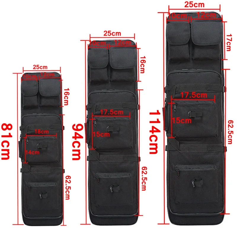81 94 114 CM bolsa para pistola de caza al aire libre mochila táctica escopeta Rifle bolsa de transporte cuadrada funda protectora para pistola mochila - imagen 2