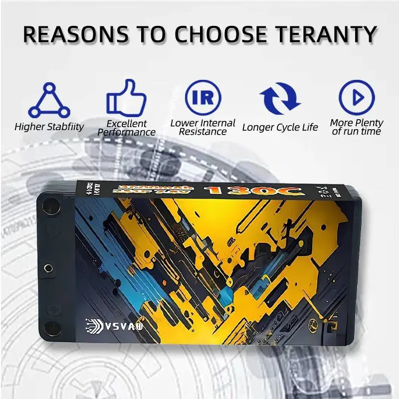 Batería Lipo Original VSVAW 2S 7,6 V 3600mAh 130C 1/10 1/12 Drift Racing Bigfoot todoterreno batería de litio de carcasa dura - imagen 5