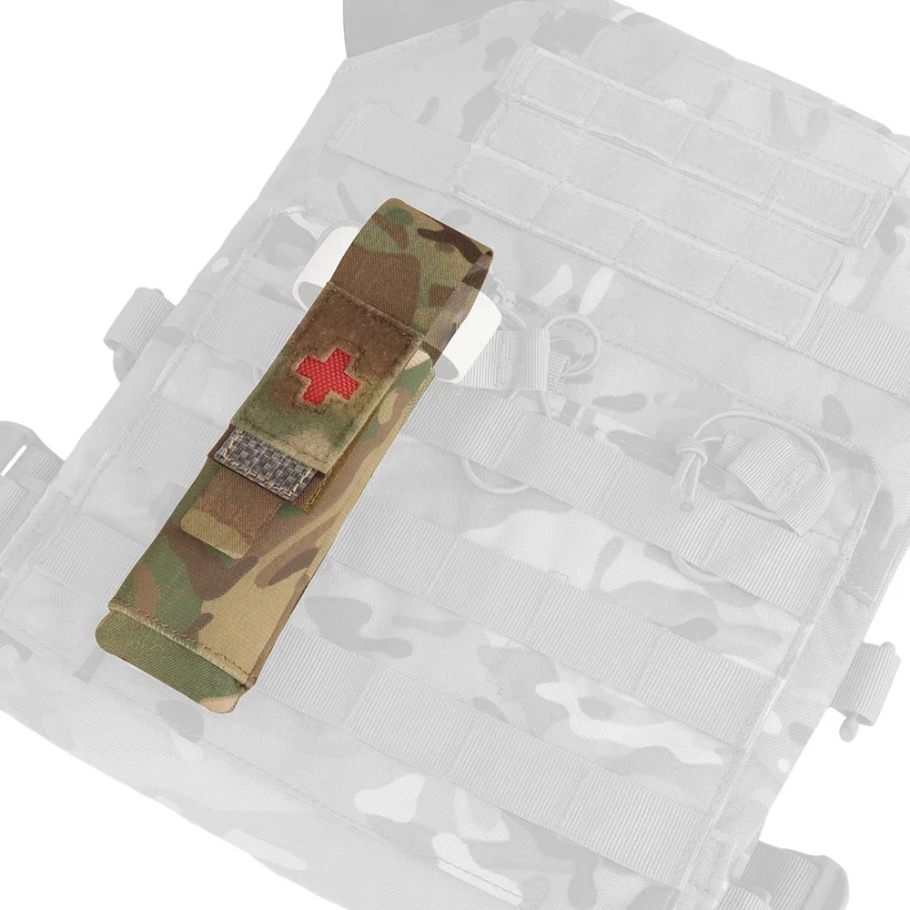 Bolsa médica táctica para torniquete de gato, chaleco de caza al aire libre, cinturón Molle, linterna de almacenamiento, funda para pistola, Kit de patrulla de caballero - imagen 2