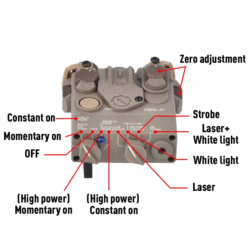 DBAL A2 Surefir UHP M300A M600C linterna AXON función de Control Dual interruptor de montaje Offset izquierda/derecha con caja de almacenamiento - imagen 3
