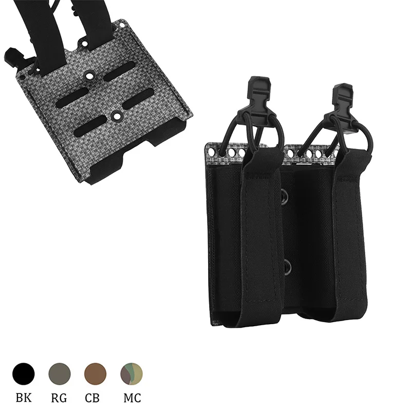 Bolsa para revistas dúplex de 9 mm con cable elástico fijo Sistema MOLLE Bolsa para revistas para equipos externos