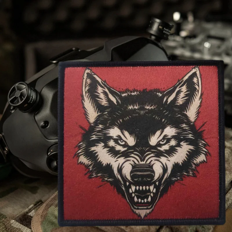 Parche con estampado militar "lobo", chaleco táctico, gancho y bucle, sombrero, insignia de moral, mochila, pegatina decorativa, parches para brazalete para ropa - imagen 4