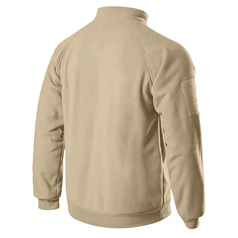 Jersey táctico para hombre, sudadera militar informal, chaqueta polar, cuello de pie, suéter de Color sólido, ropa a prueba de viento - imagen 3