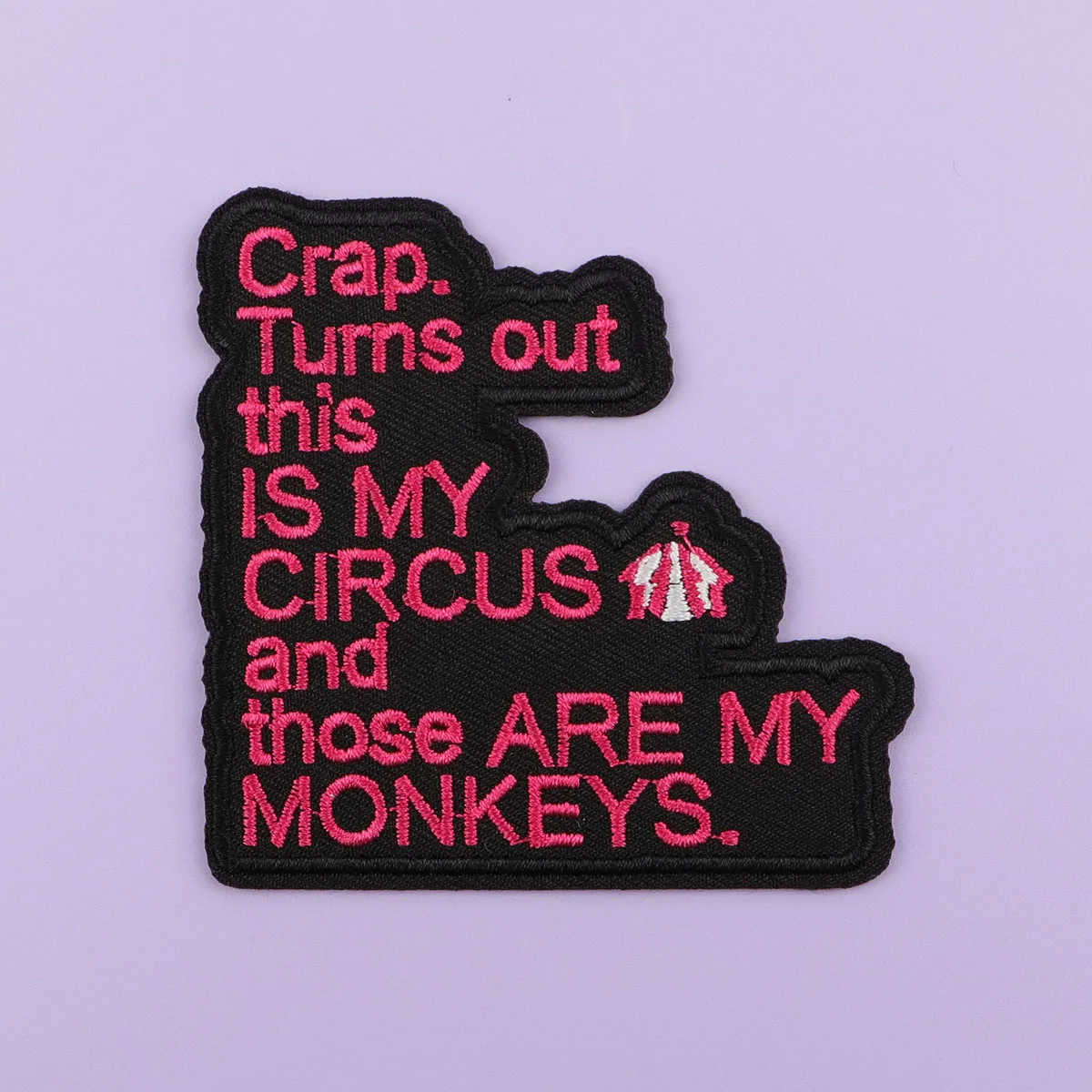 Parche bordado de monos "circo", citas humorísticas, parches termoadhesivos para planchar para ropa, insignias para coser DIY - imagen 3