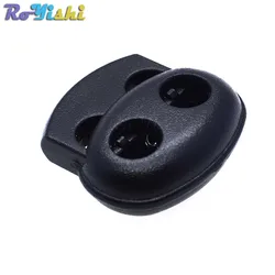 Tapón bloqueo cable plástico negro con clip de palanca