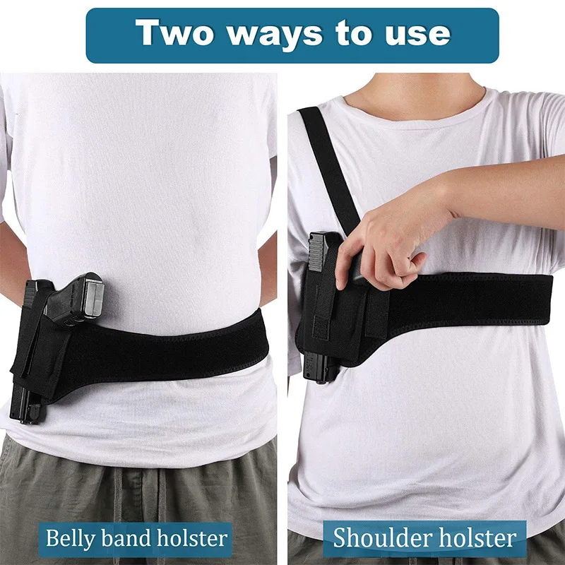 Funda táctica de extracción rápida, revólver, pecho, cintura, deporte frontal, cinturón táctico, funda multiusos para mano izquierda y derecha - imagen 3