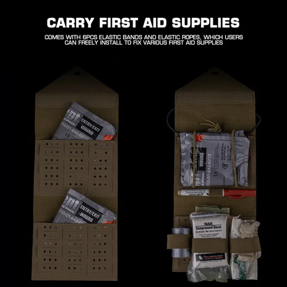 Bolsa de inserción médica portátil, botiquín de primeros auxilios táctico, bolsa de almacenamiento, bolsa para traumatismos EDC Med, Panel de inserción - imagen 5