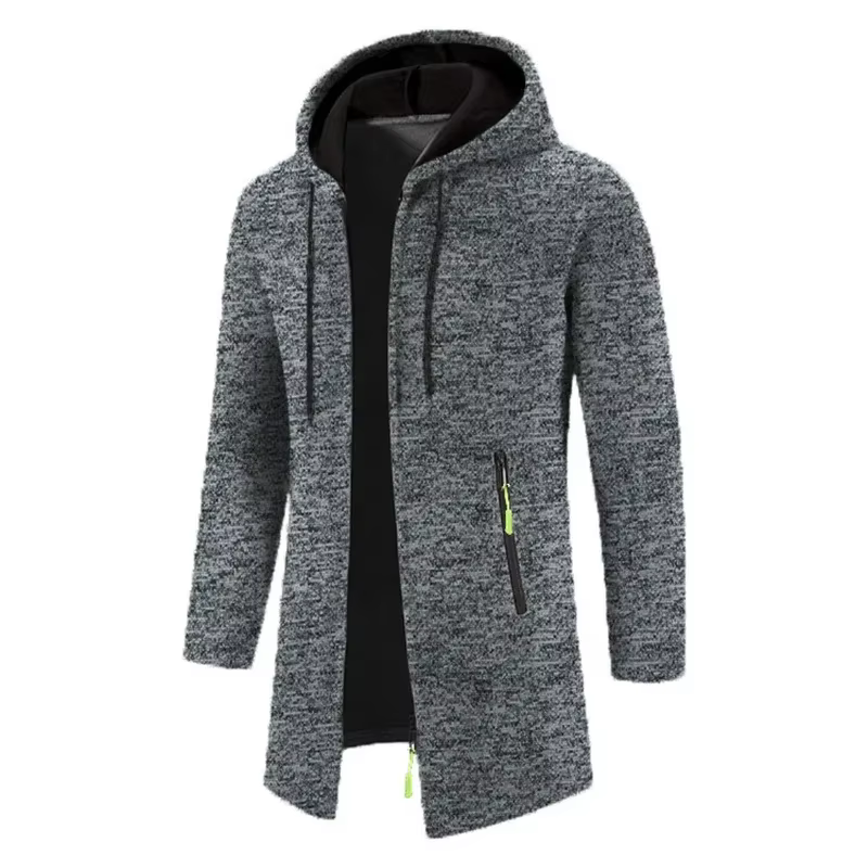Sudadera con capucha y cremallera sobredimensionada negra hombre