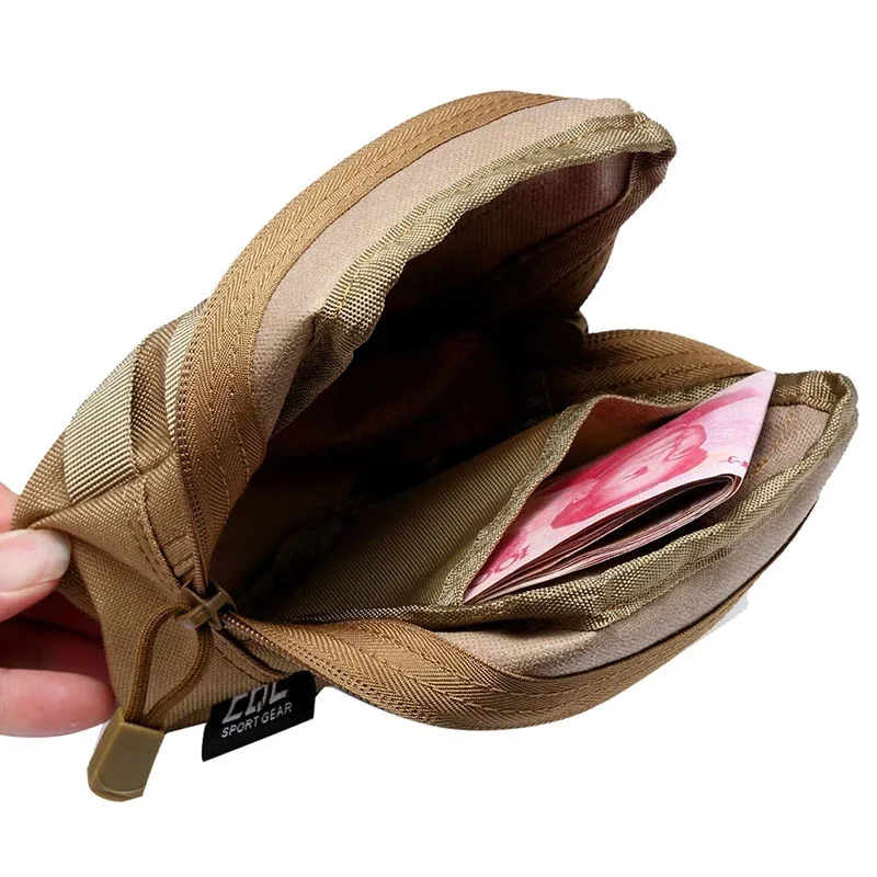 Bolsas de cintura tácticas, bolsa Molle multiherramienta, paquete de cintura con cremallera, accesorio de hungitng para exteriores, bolsa de cinturón duradera, MINI nailon 1000D - imagen 4