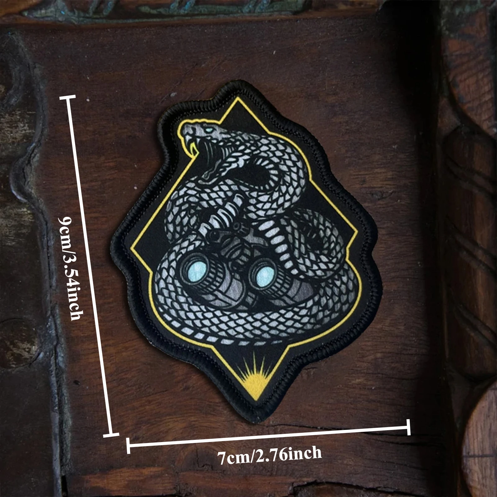 Parche táctico de serpiente nocturna, parches de gancho y bucle, brazalete, insignia de moral del ejército militar, pegatinas para mochila - imagen 2