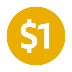 1 USD: solo por precio y diferencia de envío