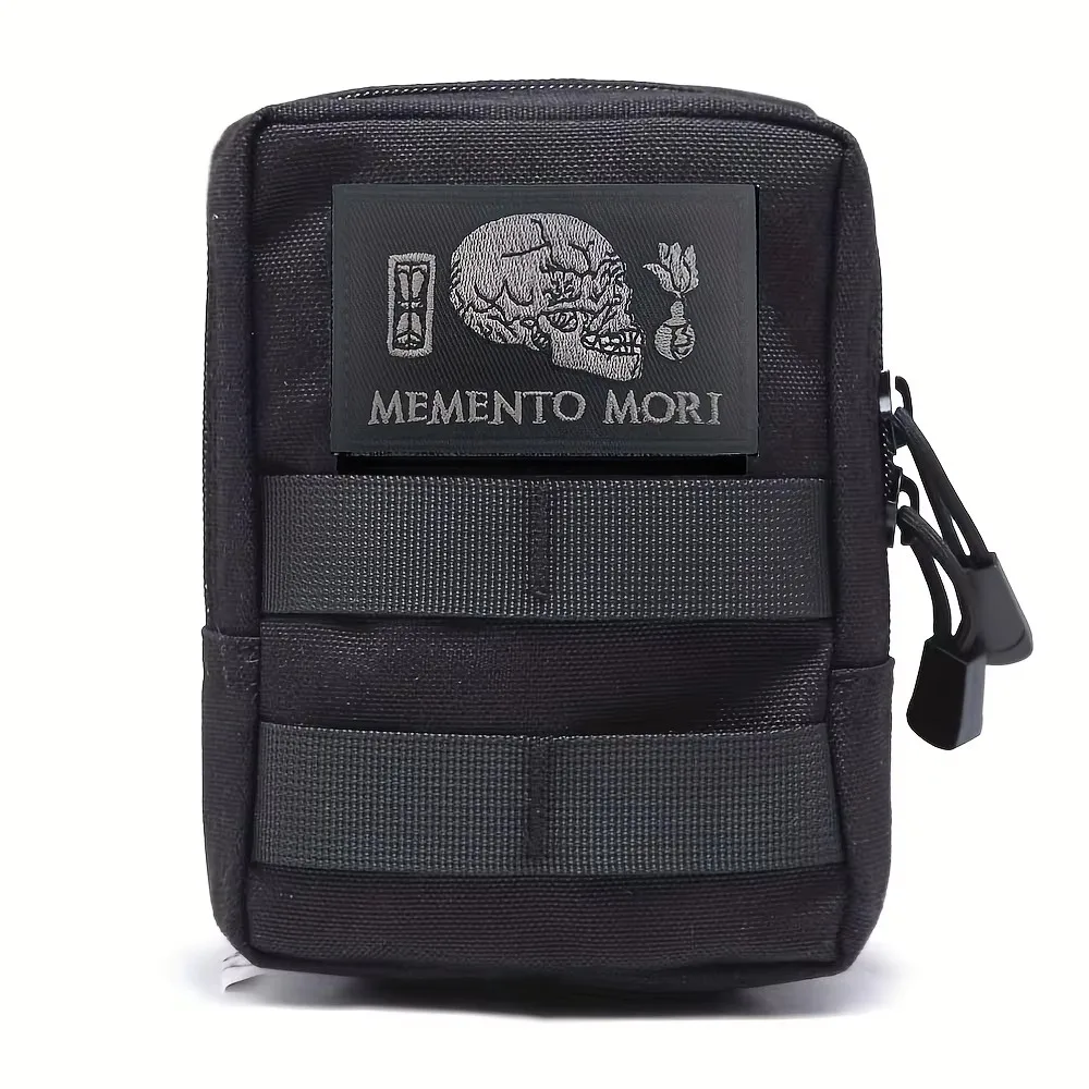 Parches Velcro Mochila TáCticos De Bordados Aplique bordado de calavera MEMENTO MORI, Parche de Velcros táctico militar, moral Punk, Vintage gótico para mochila Molle, 1 unidad - imagen 5