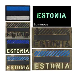 Parche táctico Estonia – Chevron reflectante infrarrojo con velcro