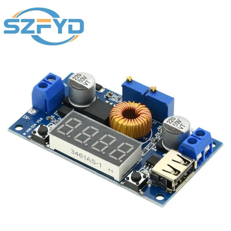 Módulo de reguladores de voltaje XL4015 75W DC-DC 5A Módulo Buck ajustable con pantalla de voltímetro - imagen 2