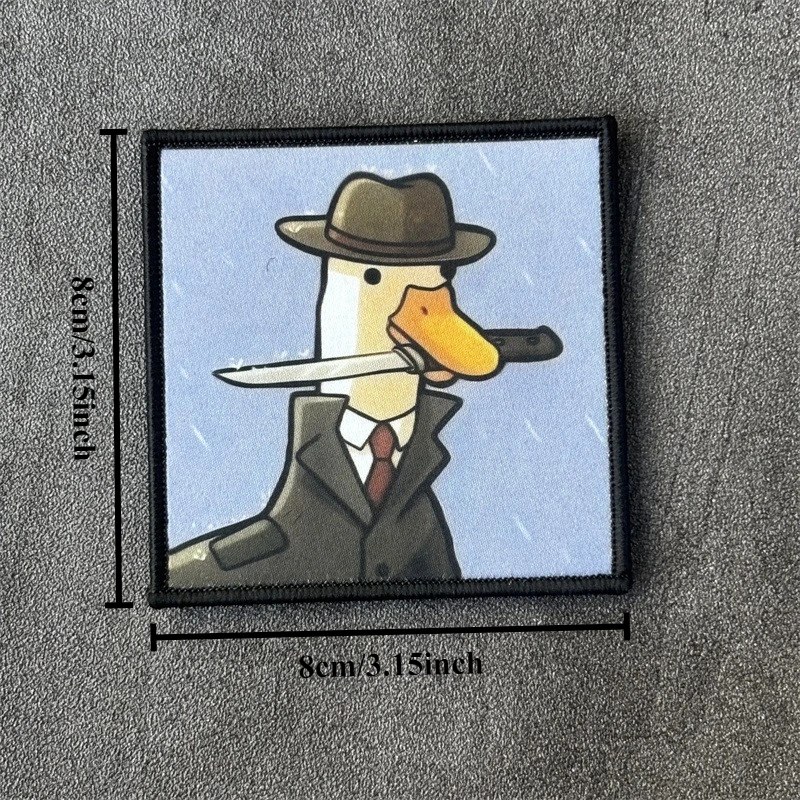 Parche táctico impreso "Cisne" para ropa, insignia de moral, parche militar con gancho, pegatinas para mochila, brazalete - imagen 4