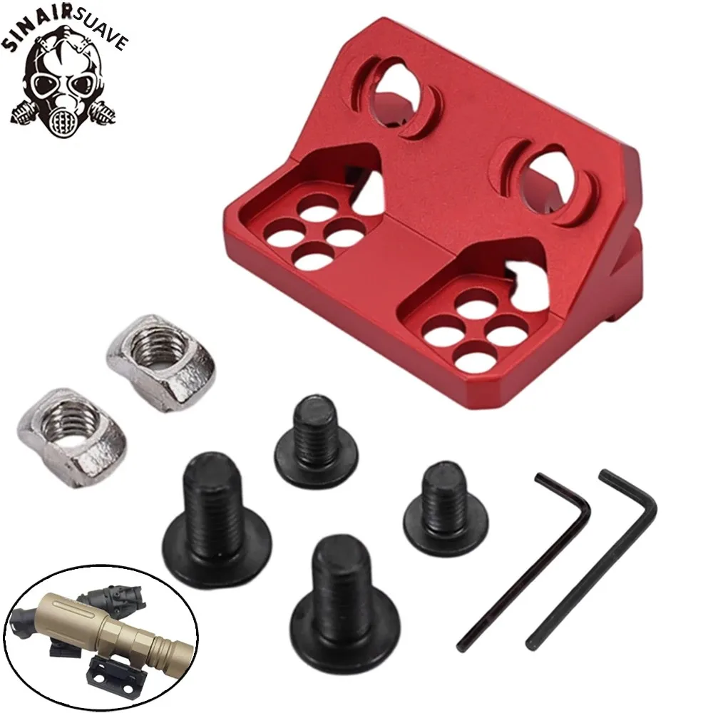 SINAIRSOFT soporte para linterna táctica Metal Offset montaje de 45 grados SF M300 M600 soporte de luz para Airsoft Keymod m-lok