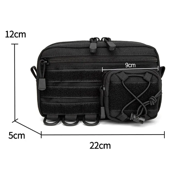 Nueva bolsa Molle, riñonera para hombre para deportes al aire libre, bolsa para teléfono móvil, paquete pequeño EDC, accesorio para acampar, viajar y cazar, riñonera con cinturón - imagen 4