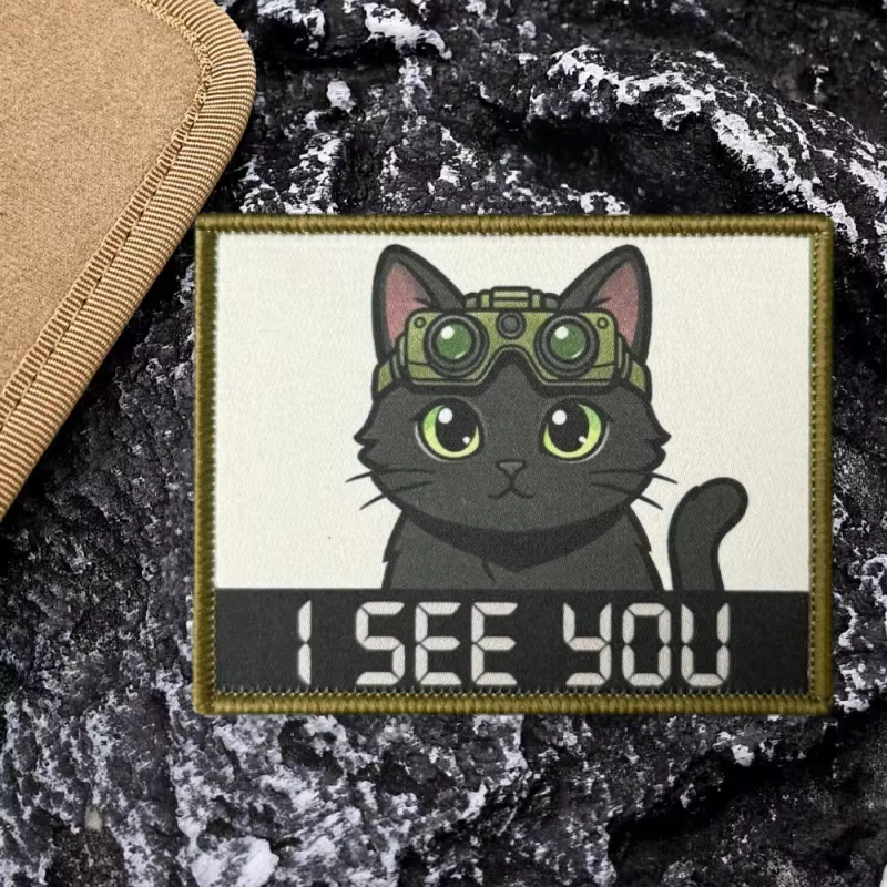 Parche táctico I SEE YOU para chaleco gatuno insignia moral con velcro - imagen 3