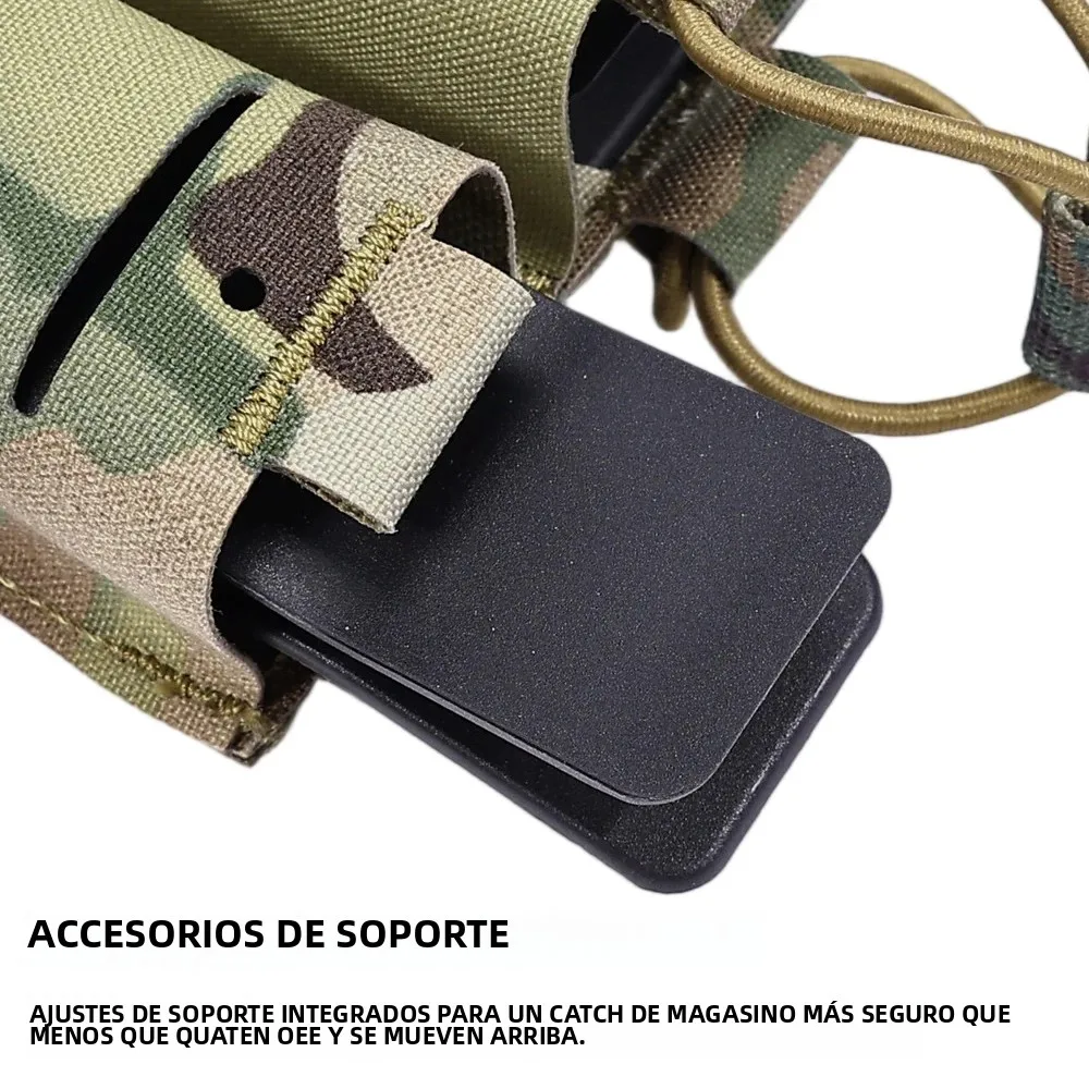 SINAIRSOFT caza táctica LSR 9mm bolsa para revistas doble Mag portador MOLLE bolsa corte láser - imagen 3
