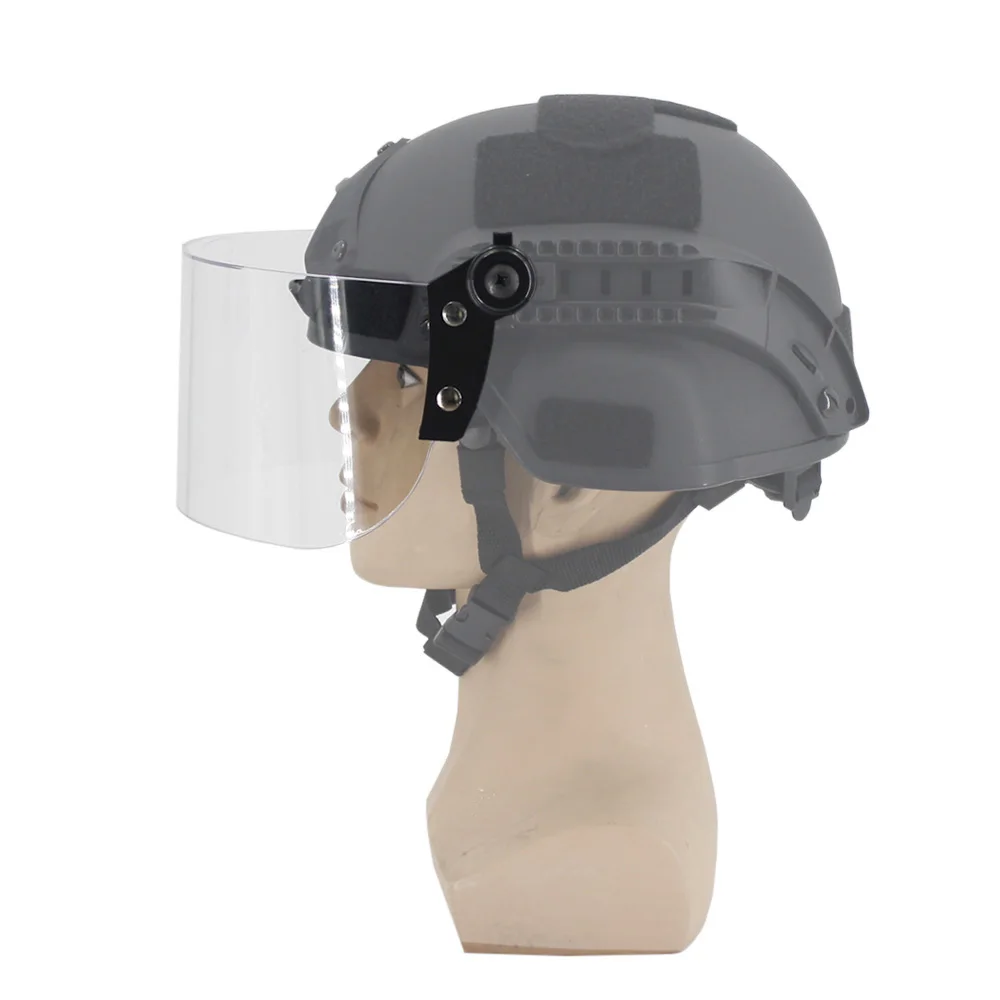 Casco táctico, gafas con tapa, lente de parabrisas, máscara antidisturbios, Airsoft, Paintball, casco FAST MICH, gafas de protección CS Wargame - imagen 4