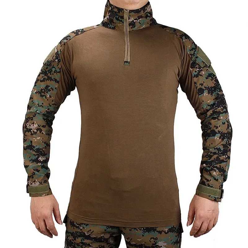 Camiseta táctica de camuflaje para hombre, uniforme de combate de jungla, bosque, senderismo, caza, Airsoft, BDU, camiseta de entrenamiento - imagen 2