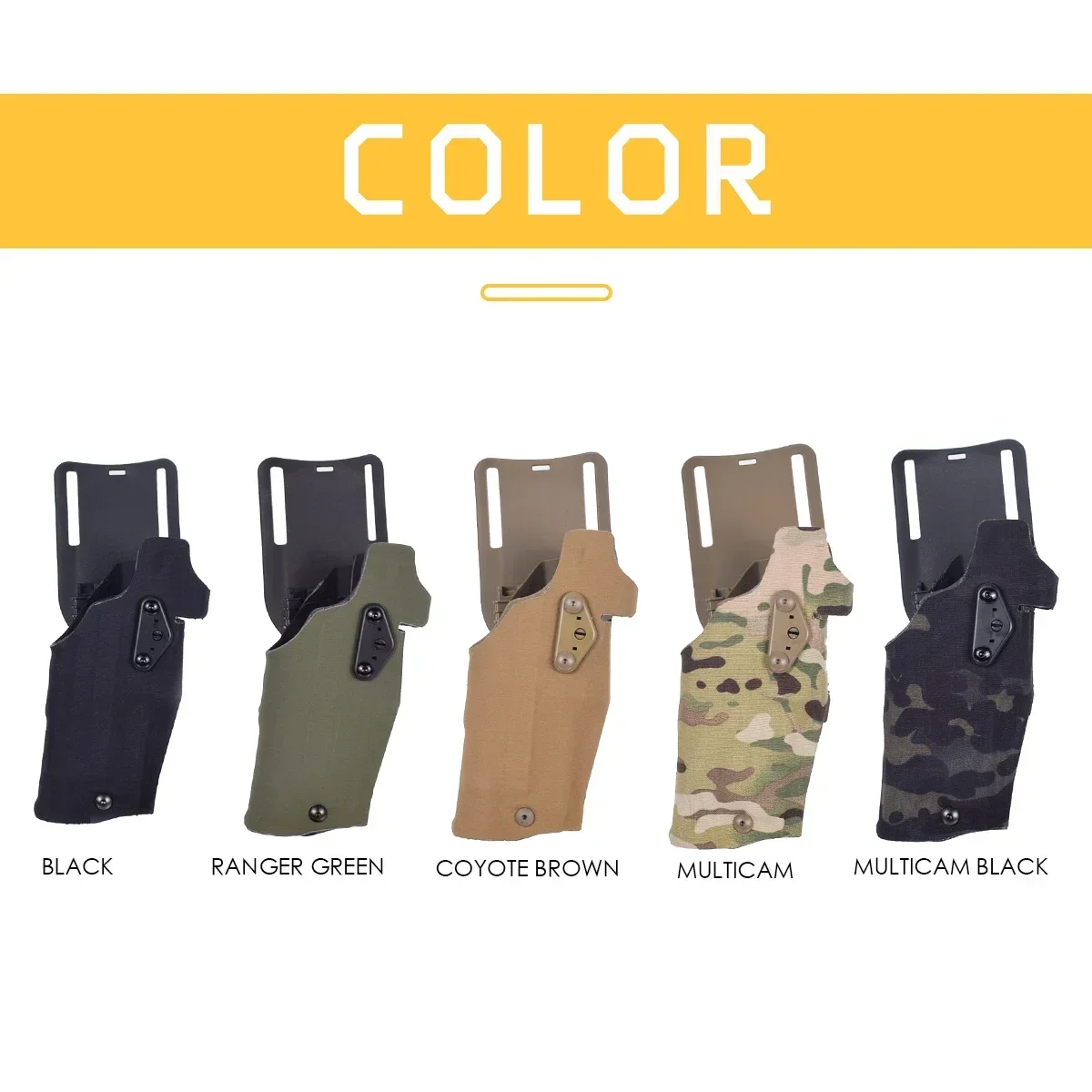 Funda de pistola Airsoft Surefire X300, Glock 17 Gen4 G19 X300U MHA LSK Modular QLS de 3 orificios, adaptador de funda de liberación rápida - imagen 4