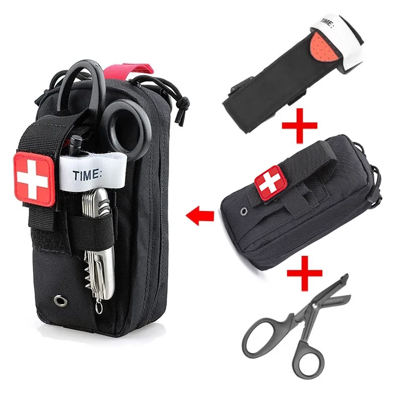Botiquín táctico MOLLE con torniquete para primeros auxilios - imagen 3