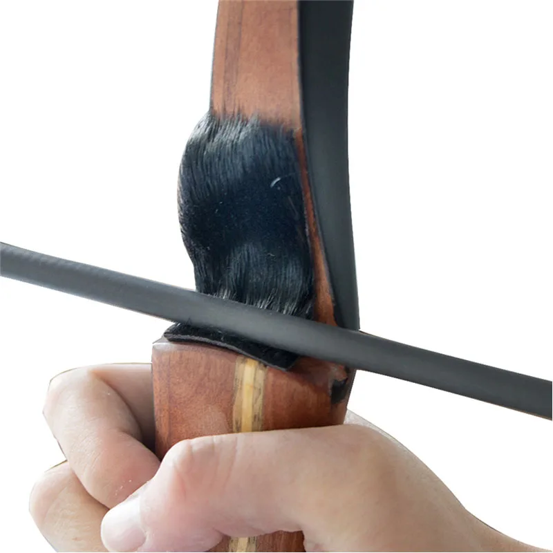 Barra adhesiva de piel para reposar flechas, placa de arco largo recurvo tradicional silenciosa para tiro al aire libre, accesorio de tiro con arco, 1 pieza - imagen 4