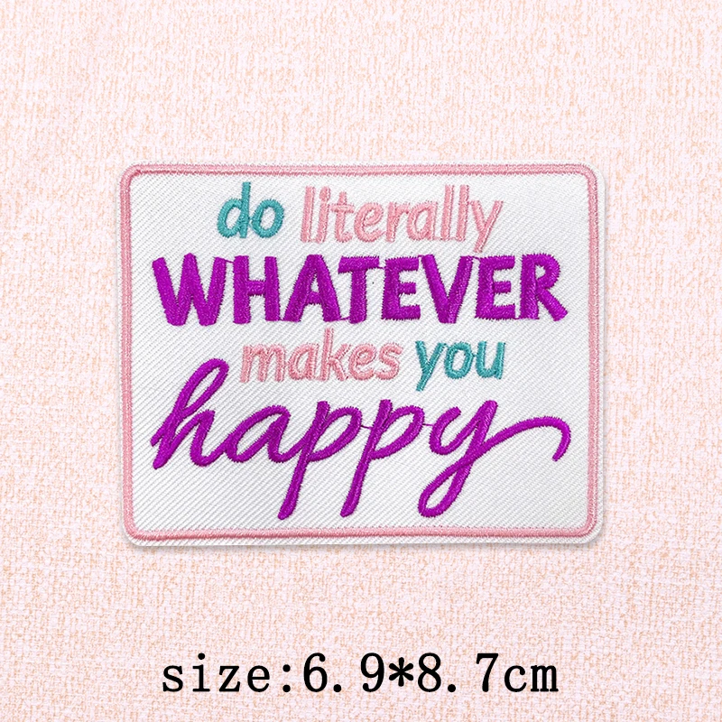 Parche bordado con letras de dibujos animados, parches termoadhesivos para planchar para ropa, parche para ropa, pegatinas para pantalones vaqueros DIY, decoración - imagen 5