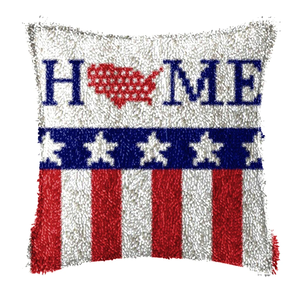 Gancho de pestillo de bordado Retro, paquete de ganchos de almohada de alfombra bordada a mano, Kits de gancho de pestillo de almohada, Kit de punto de cruz - imagen 3