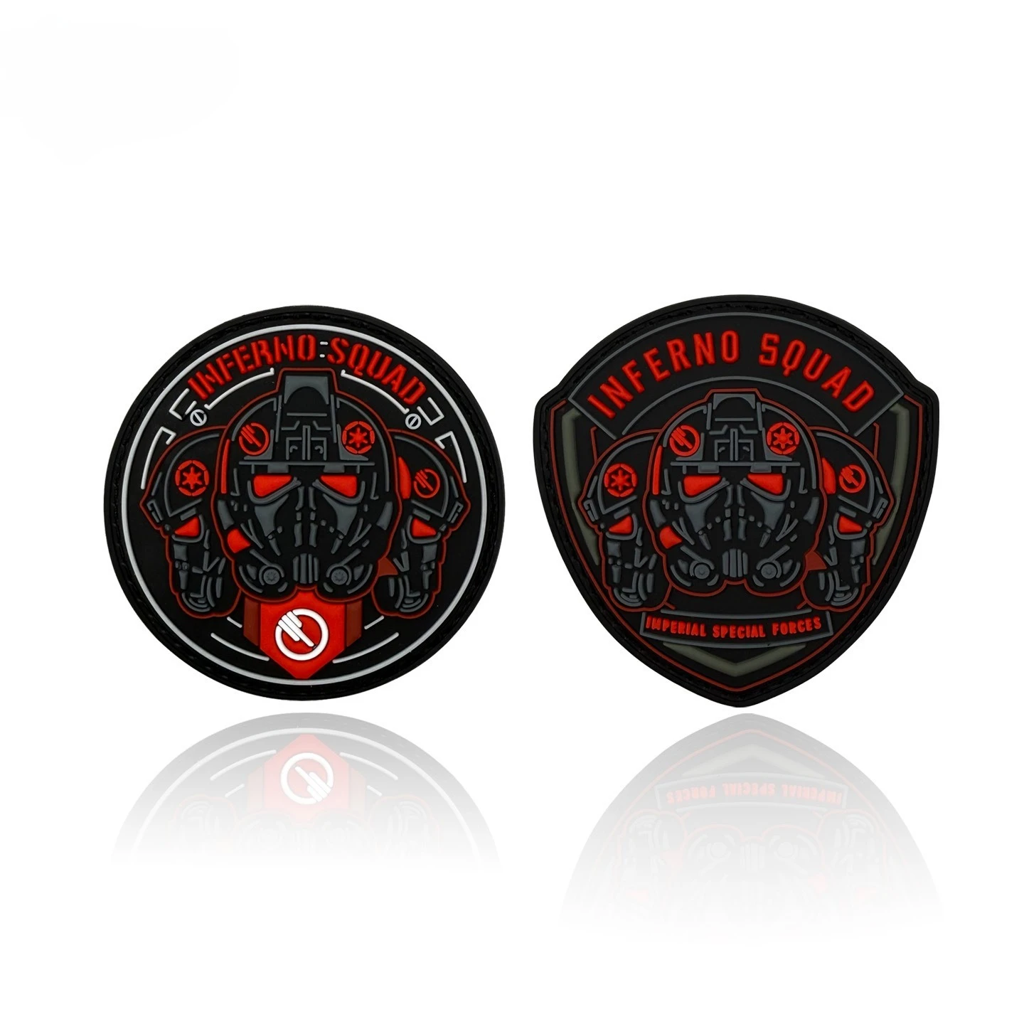 Parche táctico Hell Squad, parches de gancho y bucle de PVC, insignia de moral del ejército militar, brazalete, ropa, pegatinas decorativas para mochila