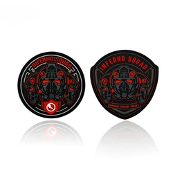 Parche táctico Hell Squad, parches de gancho y bucle de PVC, insignia de moral del ejército militar, brazalete, ropa, pegatinas decorativas para mochila