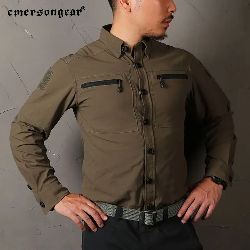 Emersongear Blue Label Defender Tac-Camiseta táctica elástica, camiseta transpirable, camisa para hombre, Camping, viajero urbano, informal - imagen 3