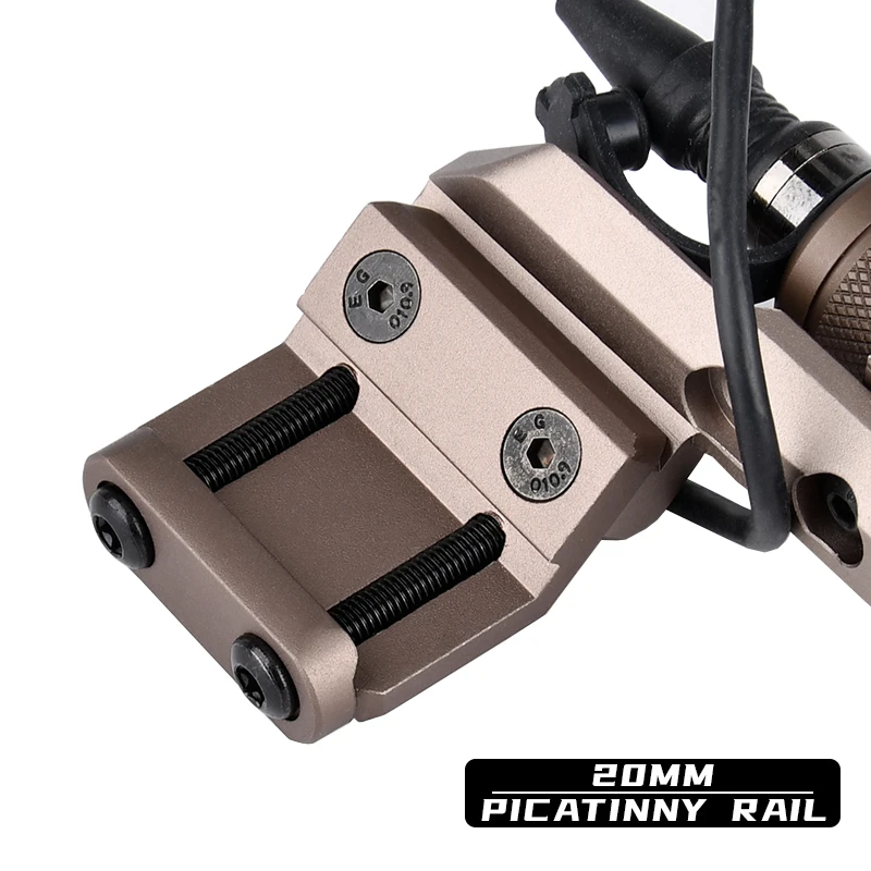 Interruptor de presión de botón de aluminio CNC, interruptor de presión de 45 °, Base de montaje Offset M300A M600C, linterna LED con ajuste de Metal de 20mm, riel Picatinny - imagen 4