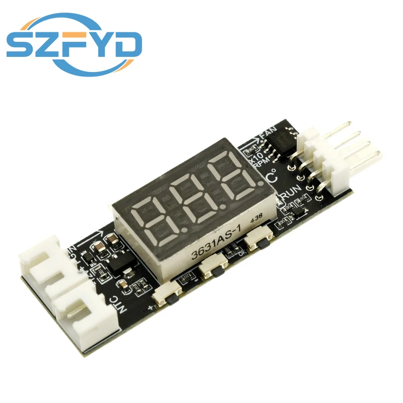 DC 12V 4 cables PWM ventilador Control de temperatura regulador velocidad de temperatura pantalla Digital soporte 3A Control de encendido/apagado del ventilador - imagen 5