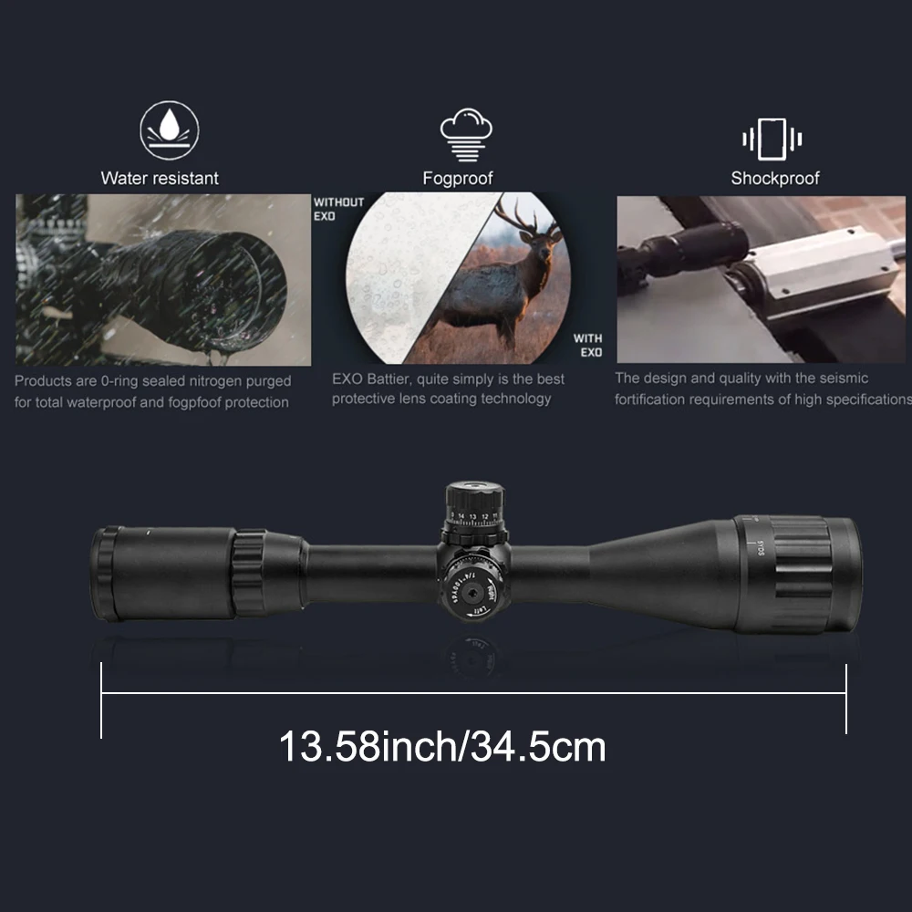 Visor para rifle táctico retícula iluminada RGB con montaje Picatinny - imagen 4